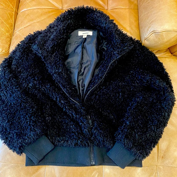 Saks Fifth Avenue - Jack & Rae black teddy bomber S - Picture 1 of 6